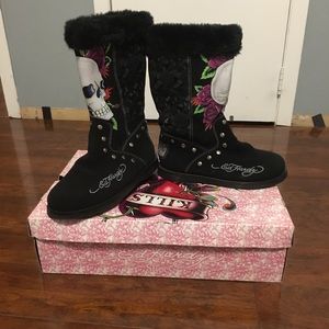 NWT Black Ed hardy Winter Boots